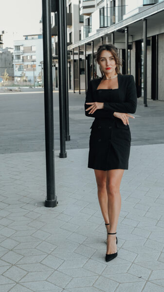 BLACK BLAZER DRESS "OLIVIA"