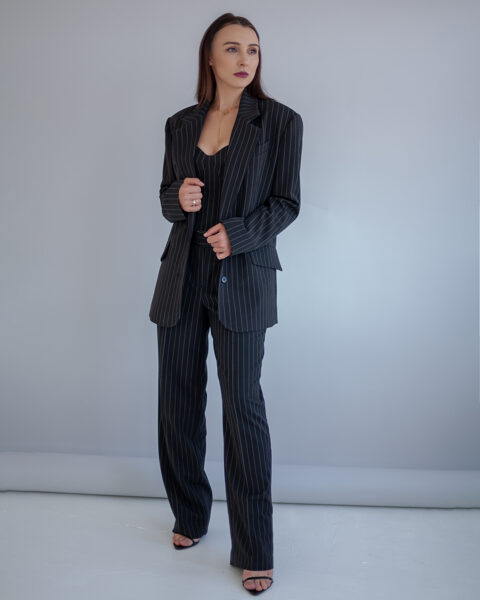 OVERSIZED PINSTRIPE BLAZER "KIM"